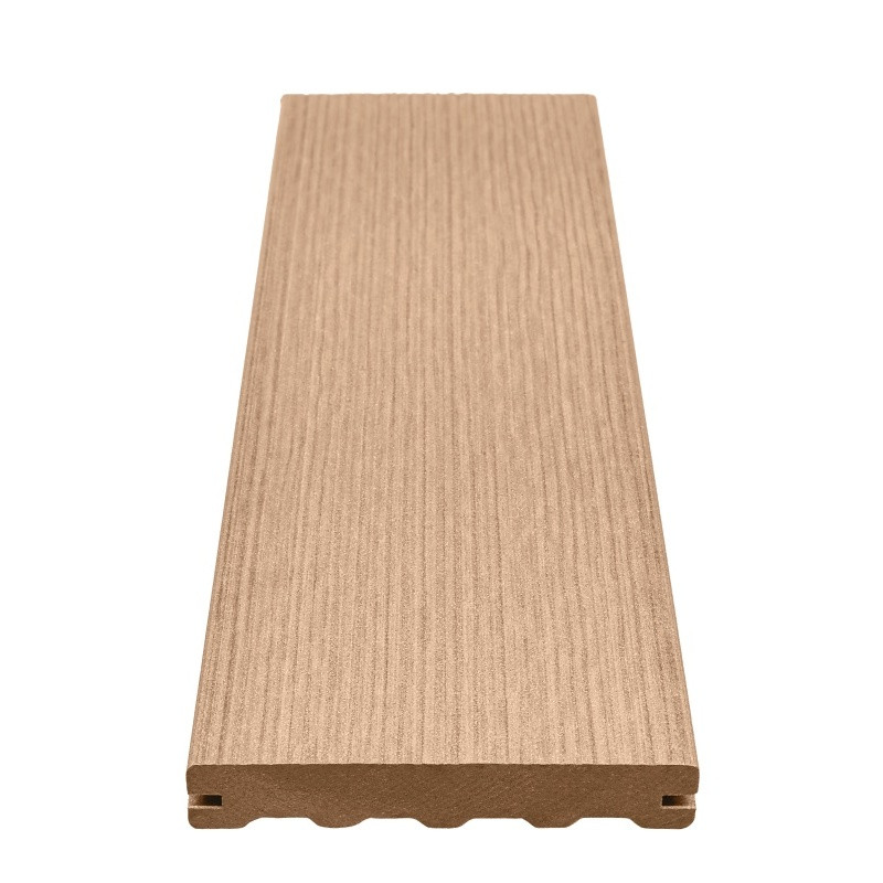 WPC terasové dosky s plným profilom Teak zlatý