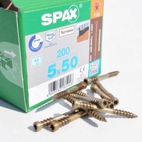 Spax terasové skrutky A2 hnedé 5x50mm