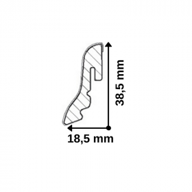 profil - FN soklová lišta esíčková 38x18x2400mm